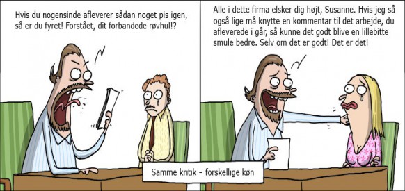 Samme kritik – forskellige køn