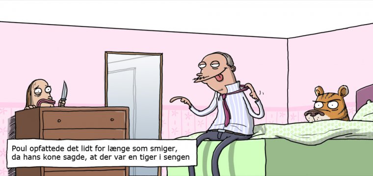 En tiger i sengen!