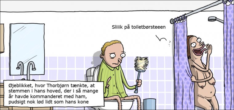 Slik på toiletbørsten