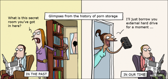 Glimpses from the history of porn storage