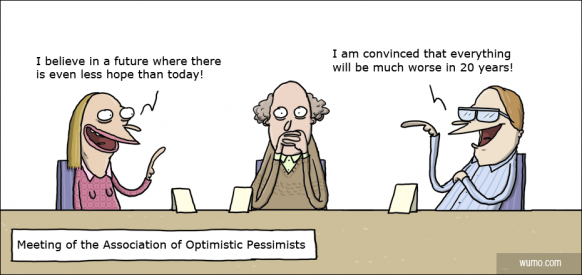 Optimistic pessimist meeting