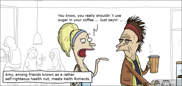 Refined sugar is bad for you, Keith Richards