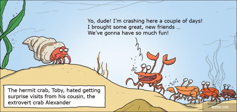 Crab visit
