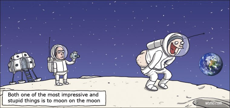 Mooning on the moon