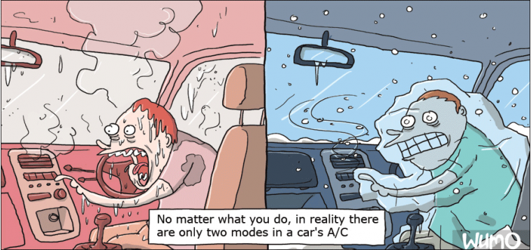 There are only two settings in any A/C