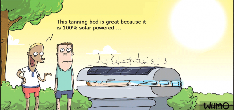 Eco-friendly tanning bed