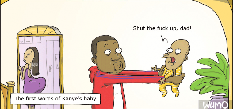 The first words of Kanye's baby