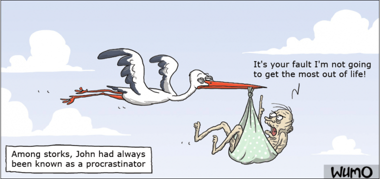 The procrastinator stork