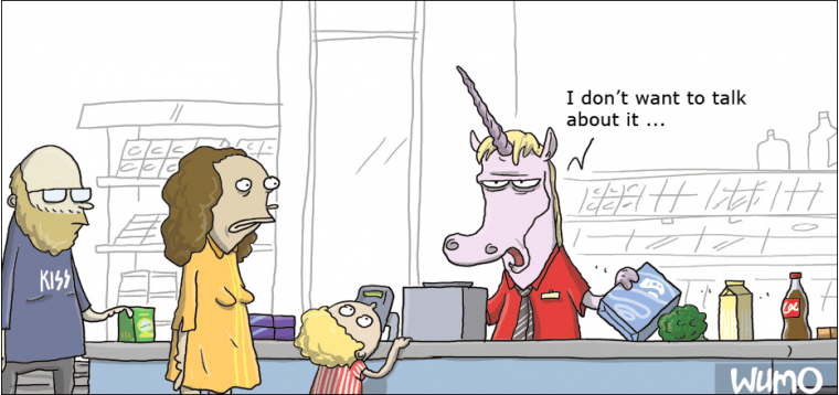 An employed unicorn