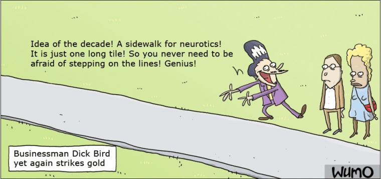 A sidewalk for neurotics