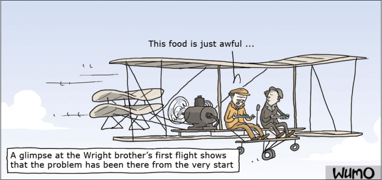 Airplane food has always been bad