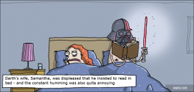 Darth in bed