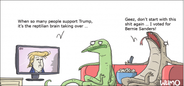 The reptilian brain voted Bernie