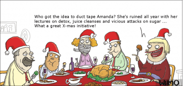 Just duct tape the health freak for boxing day!