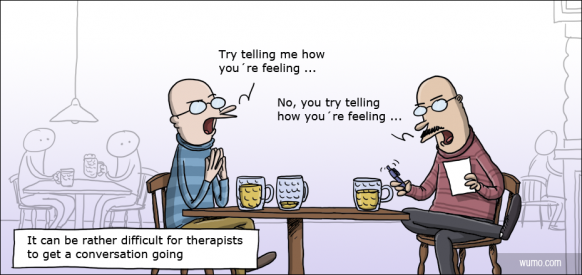 Therapists meeting for a beer