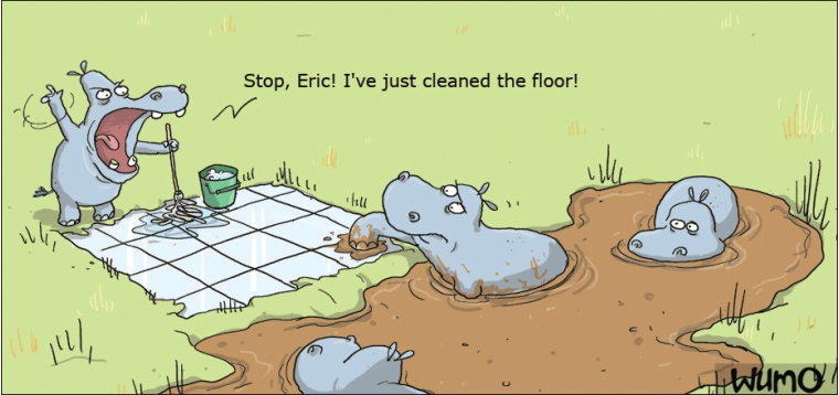 Just cleaned the floor, Eric!