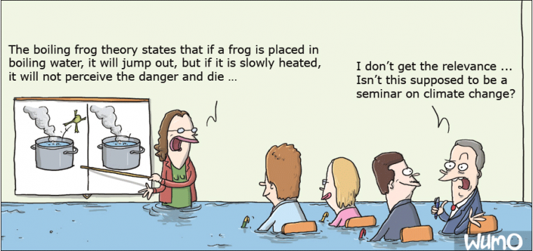 The boiling frog theory