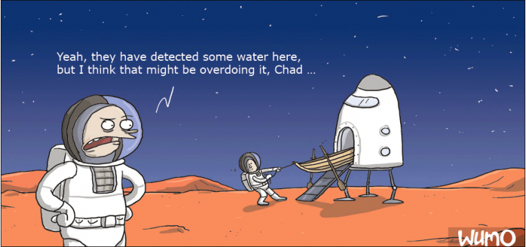 Water sports on Mars