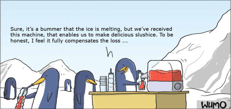 Penguin slushice machine